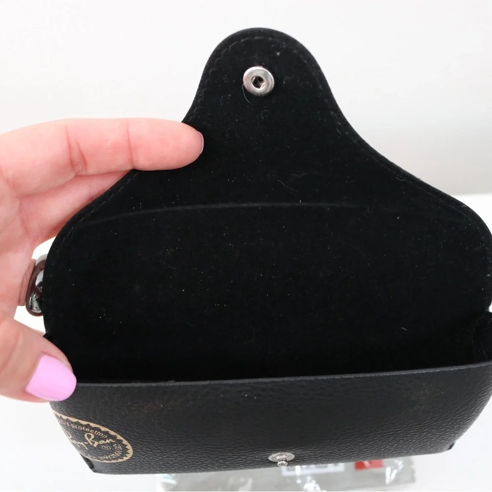 Ray-Ban Black Sunglasses Case with Gray Cleaning Cloth